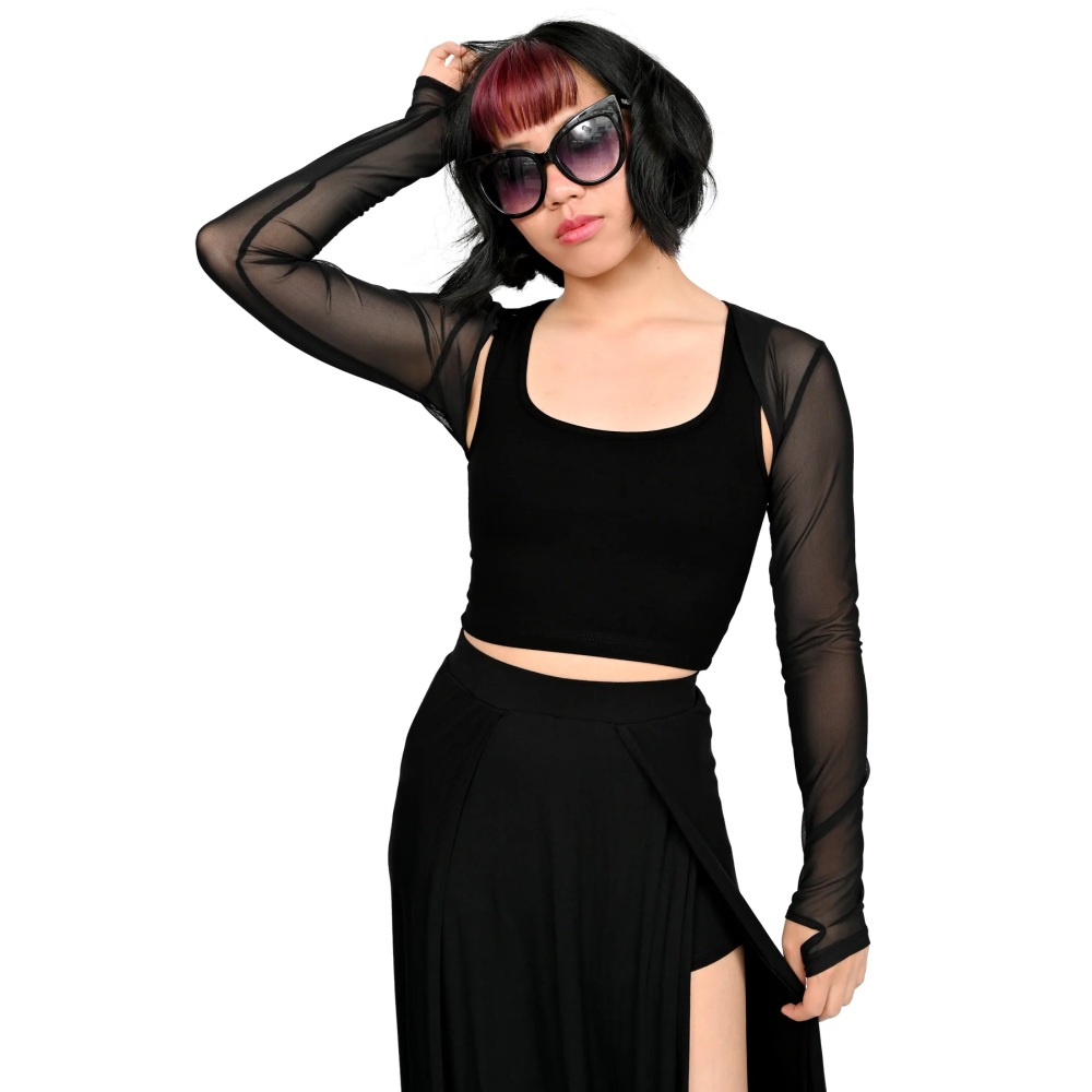 Foxblood - Signature Mesh with Thumb Holes Schulterjacke/bolero - Schwarz